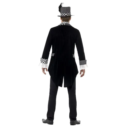 Men Mad Hatter Magician Uniform Alice in Wonderland Costume PQ008