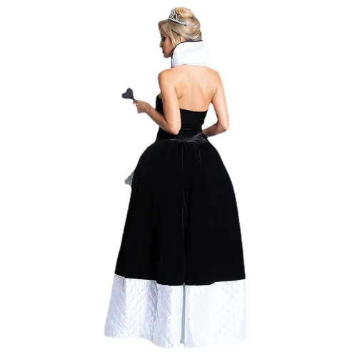 Carnival Queen of Hearts Costume Halloween Cosplay Fancy Dress PQ00016B