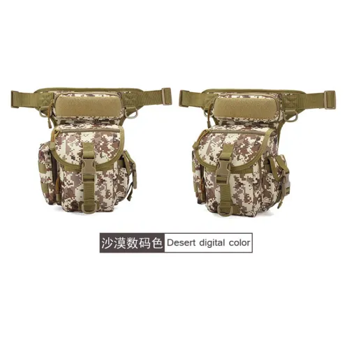Desert Digital Tactical Waist Packs Drop Leg Bag for Men Ourdoor Backpacks PQ1003B