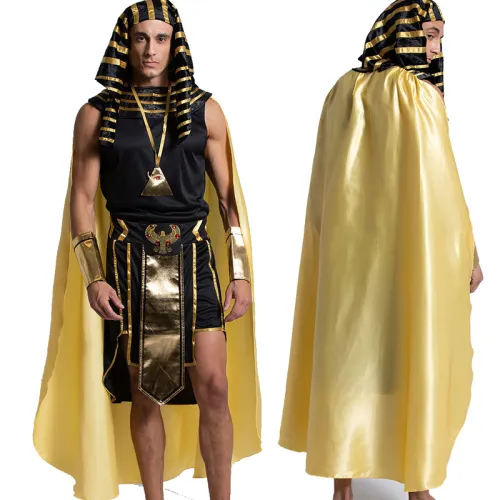 Halloween Pharaoh Costume Ancient Egypt Emperor Uniform PQ1312