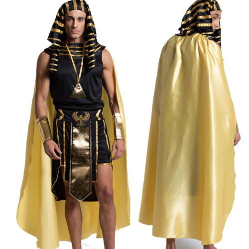 Halloween Pharaoh Costume Ancient Egypt Emperor Uniform PQ1312