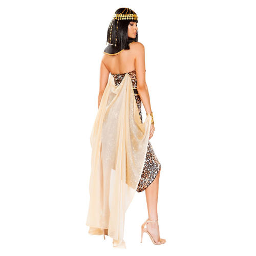 Black Queen of Egypt Fancy Dress Sexy Halloween Indian Costume PQ1243A