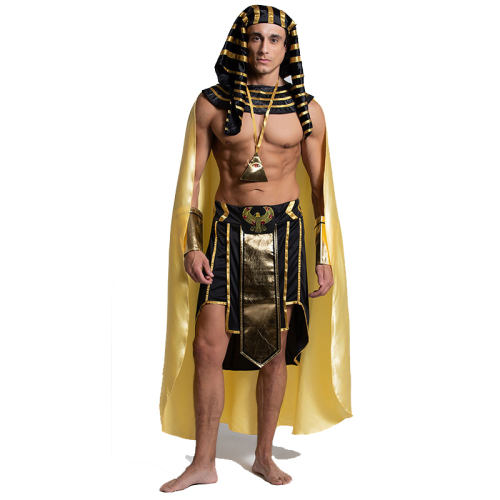 Halloween Pharaoh Costume Ancient Egypt Emperor Uniform PQ1312