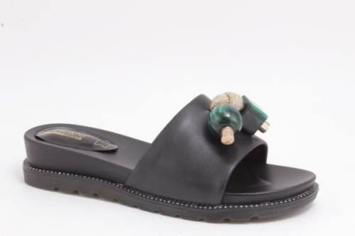 OEM-Women Leather Slippers DF2209