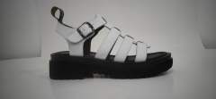 OEM-Women Black Leather Sandals DF2228A