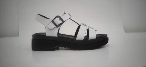 OEM-Women Black Leather Sandals DF2229A