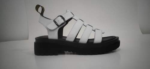 OEM-Women White Leather Sandals DF2228B