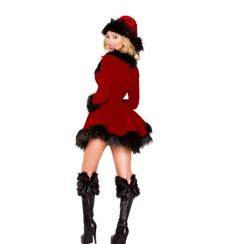 Christmas Shawl Women Sexy Santa Club Wear Xmas Cosplay Costume PQ971935A