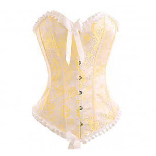 Sexy Overbust Corset For Women Satin Glue Bone Royal Bustiers PQA2009