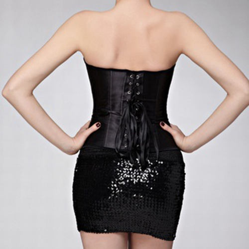 Black Formal Overbust Corselet For Women Sexy Corset PQH09
