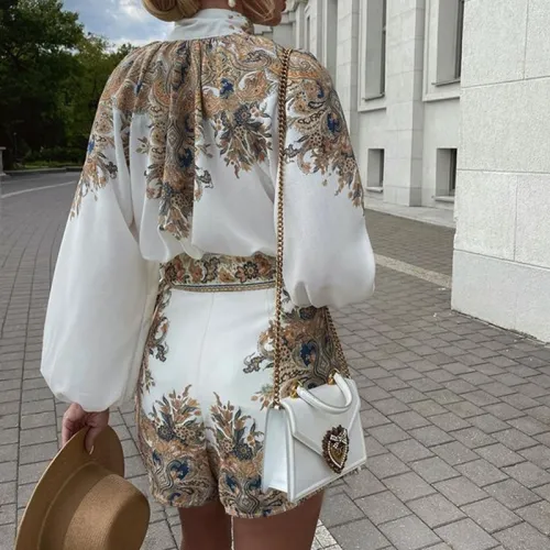 Floral Print Two Pieces Sets  Summer Streetwear For Women PQFD437