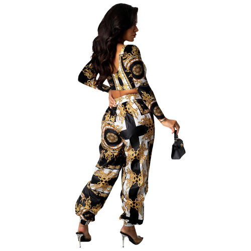 Fashion Printing Two Piece Sets For Women PQ9956B