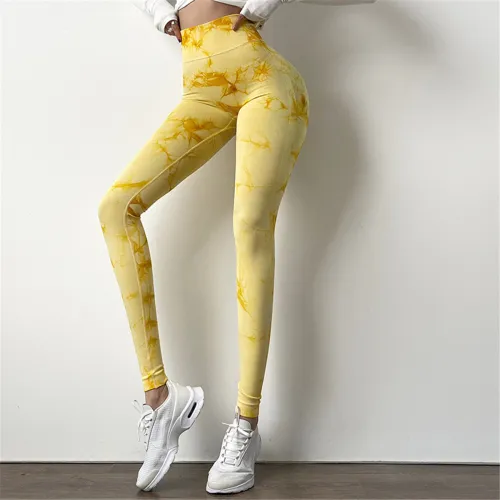 Tie Dye High Waist Yoga Leggings Women Seamless Workout Athletic Pants PQZRK01