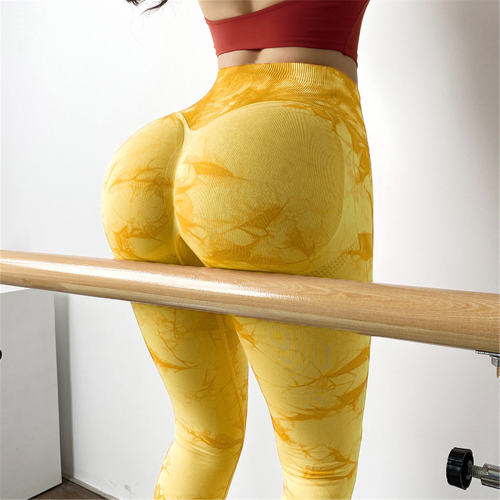 Tie Dye High Waist Yoga Leggings Women Seamless Workout Athletic Pants PQZRK01