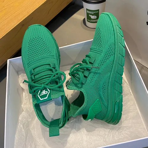 Green Women Flykniting Casul Shoes Sport Shoes PQA7701C