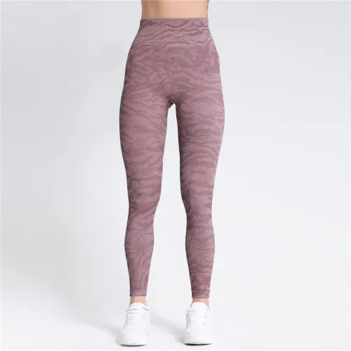Purple High Waist Yoga Pants Women Bubble Butt Seamless Athletic Leggings PQ9124C