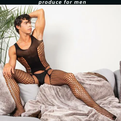 Men Fetish Pantyhose Sexy Lingerie Sexy Mesh Bodystockings PQ7017