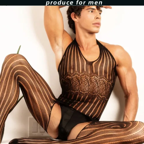 Sexy Mesh Bodystockings Men Fetish Pantyhose Sexy Lingerie PQ295