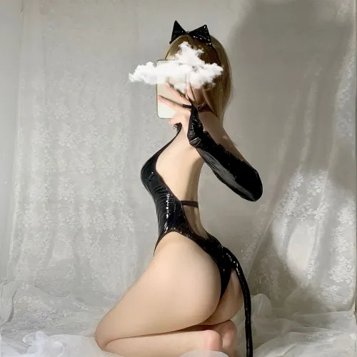 Wholesale Price Faux Leather Teddies Lingerie Women Sexy Bodysuit PQ2289