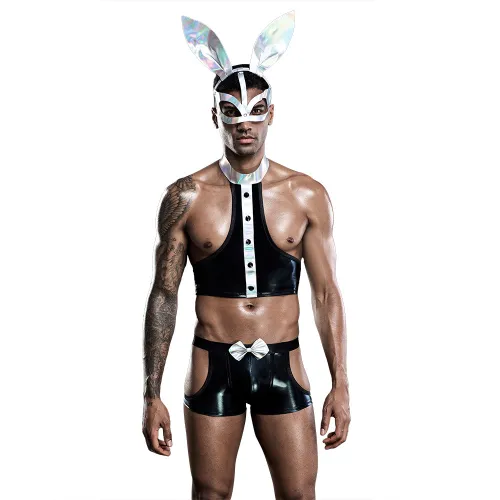 Sexy Bunny Carnival Costume For Men Cosplay Rabbit Uniform PQ7218