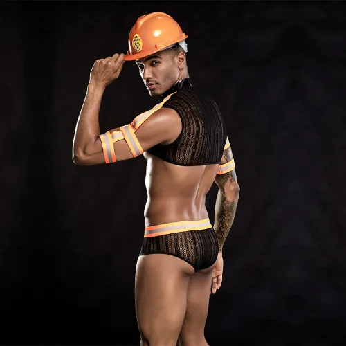 Firemen Carnival Costume Worker Suit For Men Cosplay Unifrom PQ7215