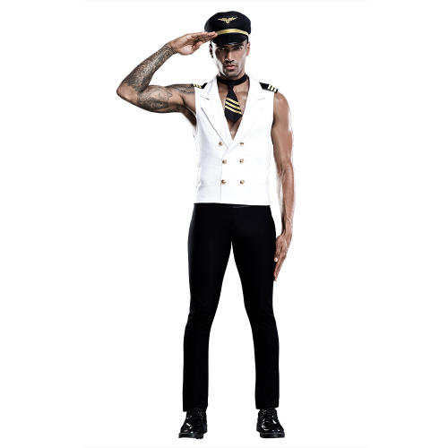 Captain Suit For Men Sailor Carnival Costume Cosplay Unifrom PQ7207