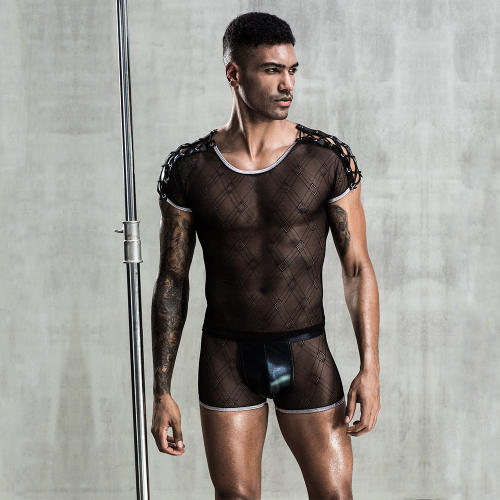 Wholesale Gay Mesh Lingerie For Men Club Wear Sexy Costume PQ7232 ML-12