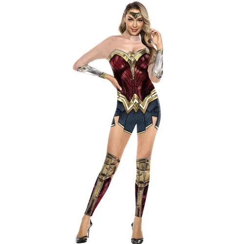 Woman Justice League Comic Superhero Costume Super Hero Jumpsuit PQ142-006