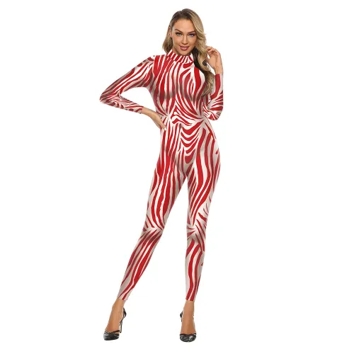 3D Muscle Printed Jumpsuit Superhero Halloween Costume PQB142-111