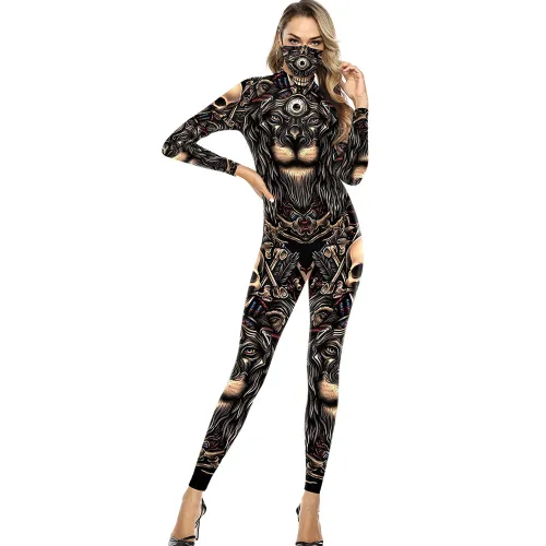 3D Printed Halloween Jumpsuit Comic Carnival Costume PQB142-183
