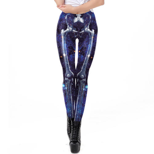 Skeleton Cartoon Trousers Woman 3D Printed Pants Halloween Leggings WKDK1063