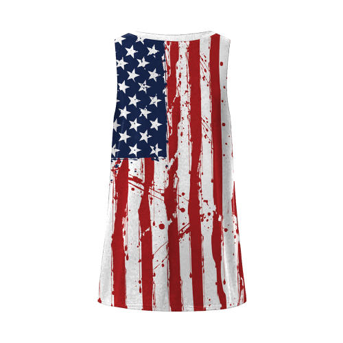 3D Printed Blouses USA Flag Tops Independence Day Vest PQ1002