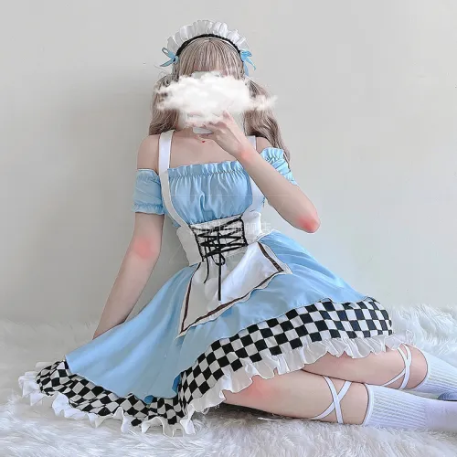 Carnival Costume Maid Cosplay Fancy Dress Alice in Wonderland PQJ027