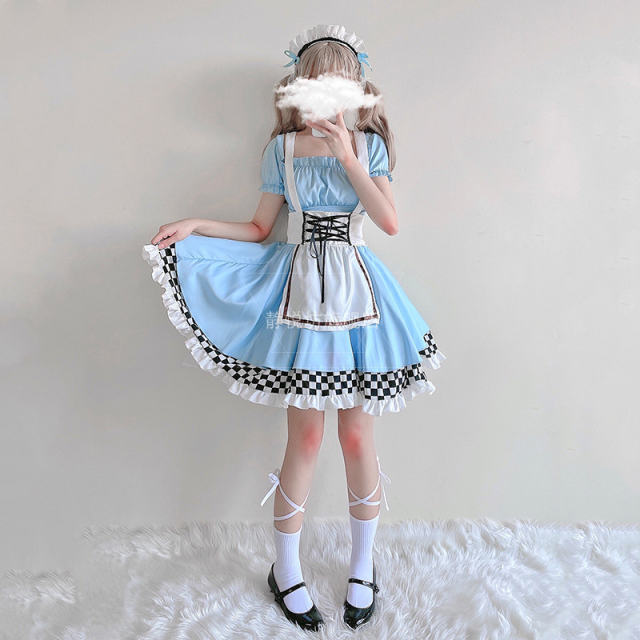 Carnival Costume Maid Cosplay Fancy Dress Alice in Wonderland PQJ027