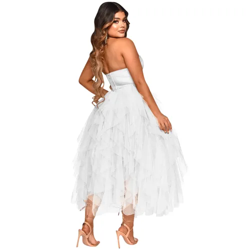 Black Sexy Rhinestone Cocktail Tutu Dresses Sequin Evening Dress PQ5709A