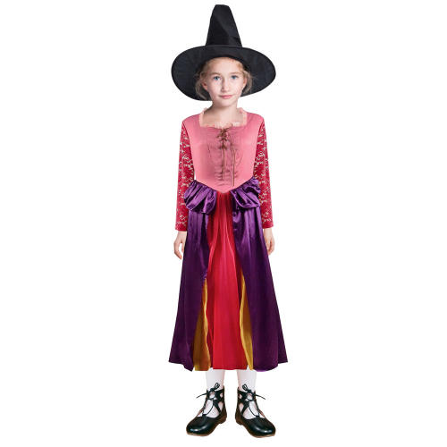 Kid Halloween Princess Costumes Wonderland Cloak Cosplay Fancy Dress PQ068B