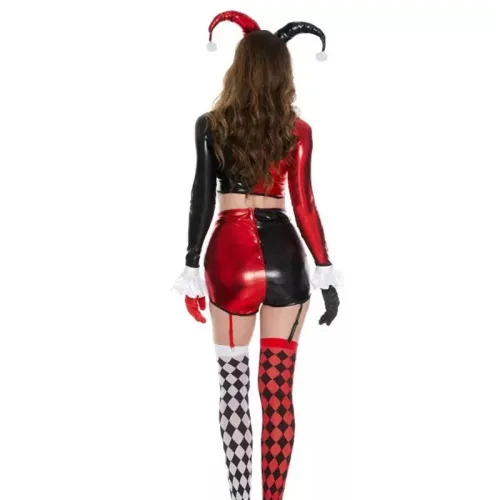 Circus Funny Clown Costume Anime Harley Quinn Stage Costume PQ91366B
