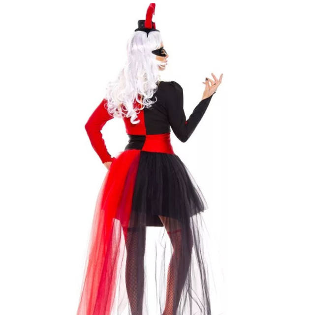 Anime Harley Quinn Stage Costume Circus Funny Clown Costume PQ91366A