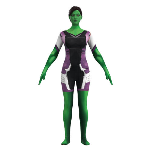 Super Hero She-Hulk Tights Jumpsuit Avengers Cosplay Costume PQHK001