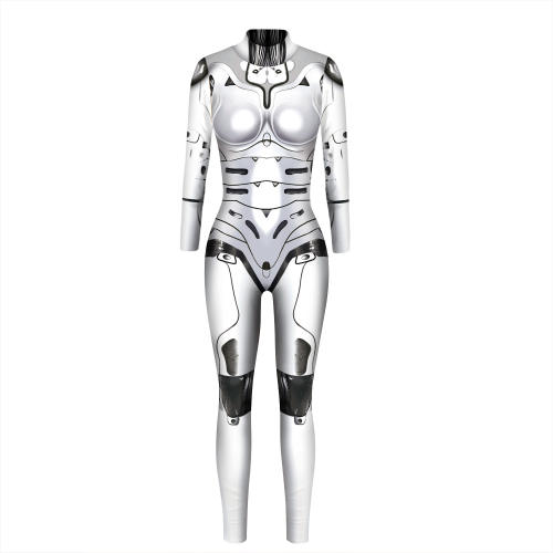 3D Digital Printing Slim Cos Jumpsuit Machine Armor Costume PQBAX172