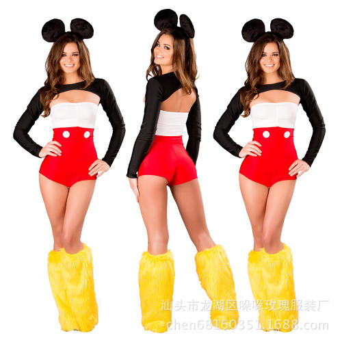 Faux Fur Pikachu Costume Carnival Uniform Cos Plush Animal Outfit PQ80505L