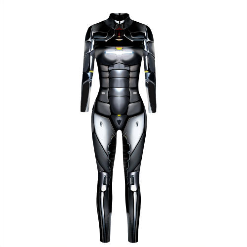 Machine Armor Costume 3D Digital Printing Slim Cos Jumpsuit PQBAX171