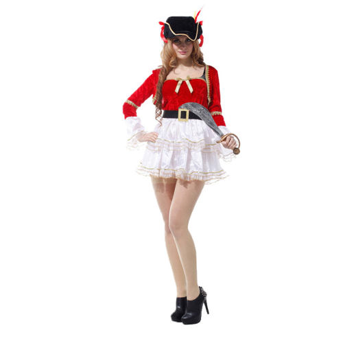 Jazz Carnival Cosplay Pirate Costume Women Halloween Fancy Dress PQ42426B