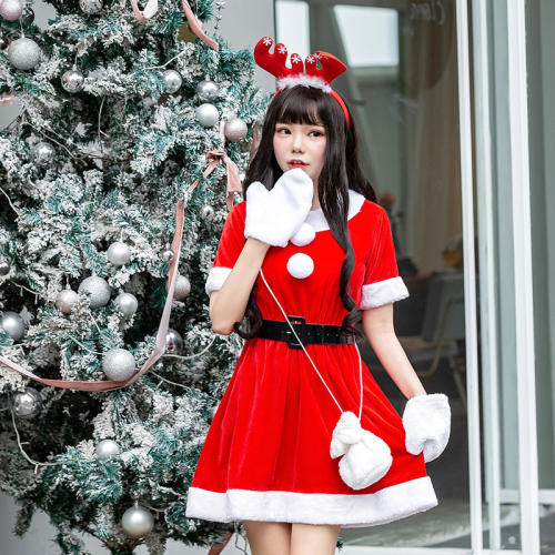 Christmas Fancy Dress Fantasy Bunny Uniform Santa Costume For Women PQCH185