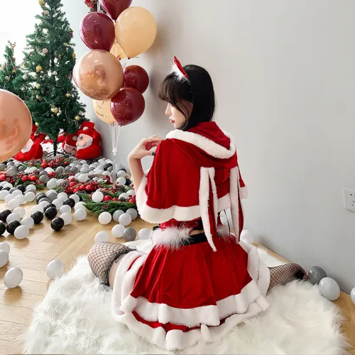 Fantasy Bunny Uniform Christmas Fancy Dress Santa Costume For Women PQCH254