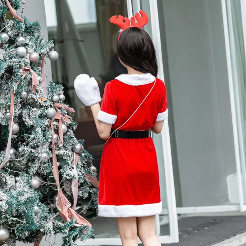 Christmas Fancy Dress Fantasy Bunny Uniform Santa Costume For Women PQCH185