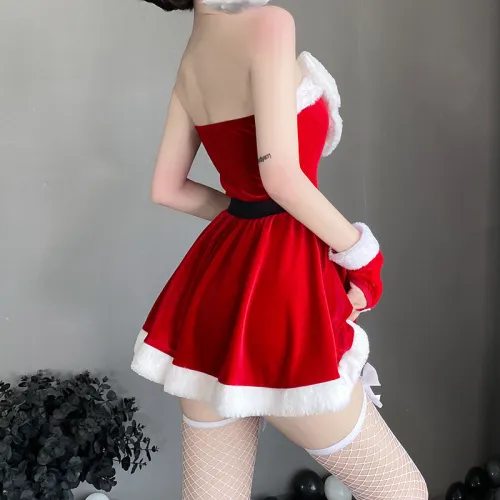 Fantasy Bunny Uniform Santa Costume For Women Christmas Battlesuit PQCH256