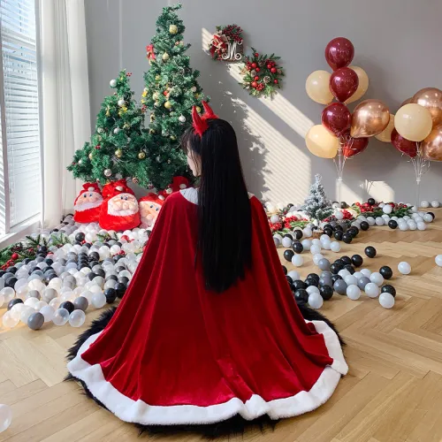 Christmas Cloak Costume Battlesuit Fantasy Fancy Dress Bunny Uniform PQ304