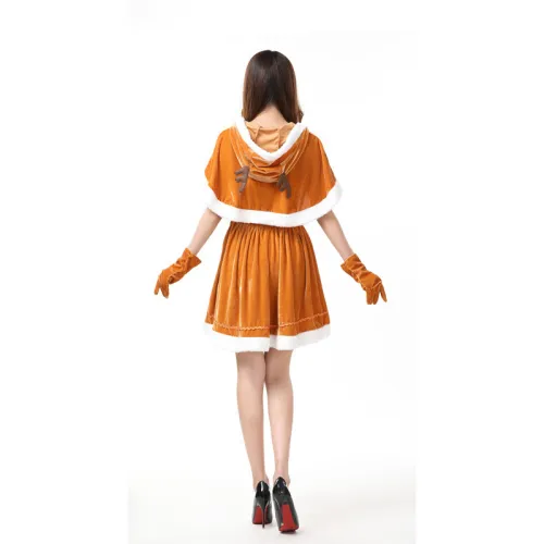 Christmas Reindeer Fancy Dresses Women Elk Uniform Sexy Xmas Costume PQ243