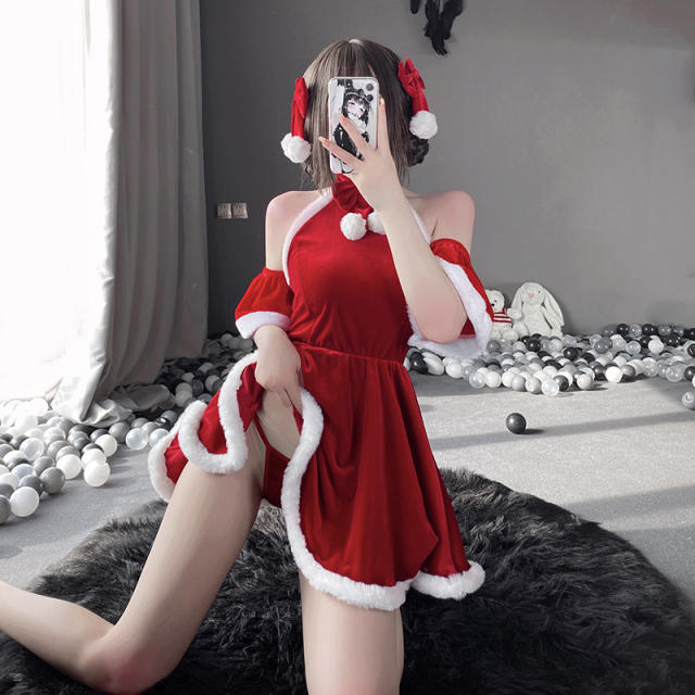 Chinese Christmas Dress Xmas Costume Clubwear Fantasy Qipao Uniform PQ315